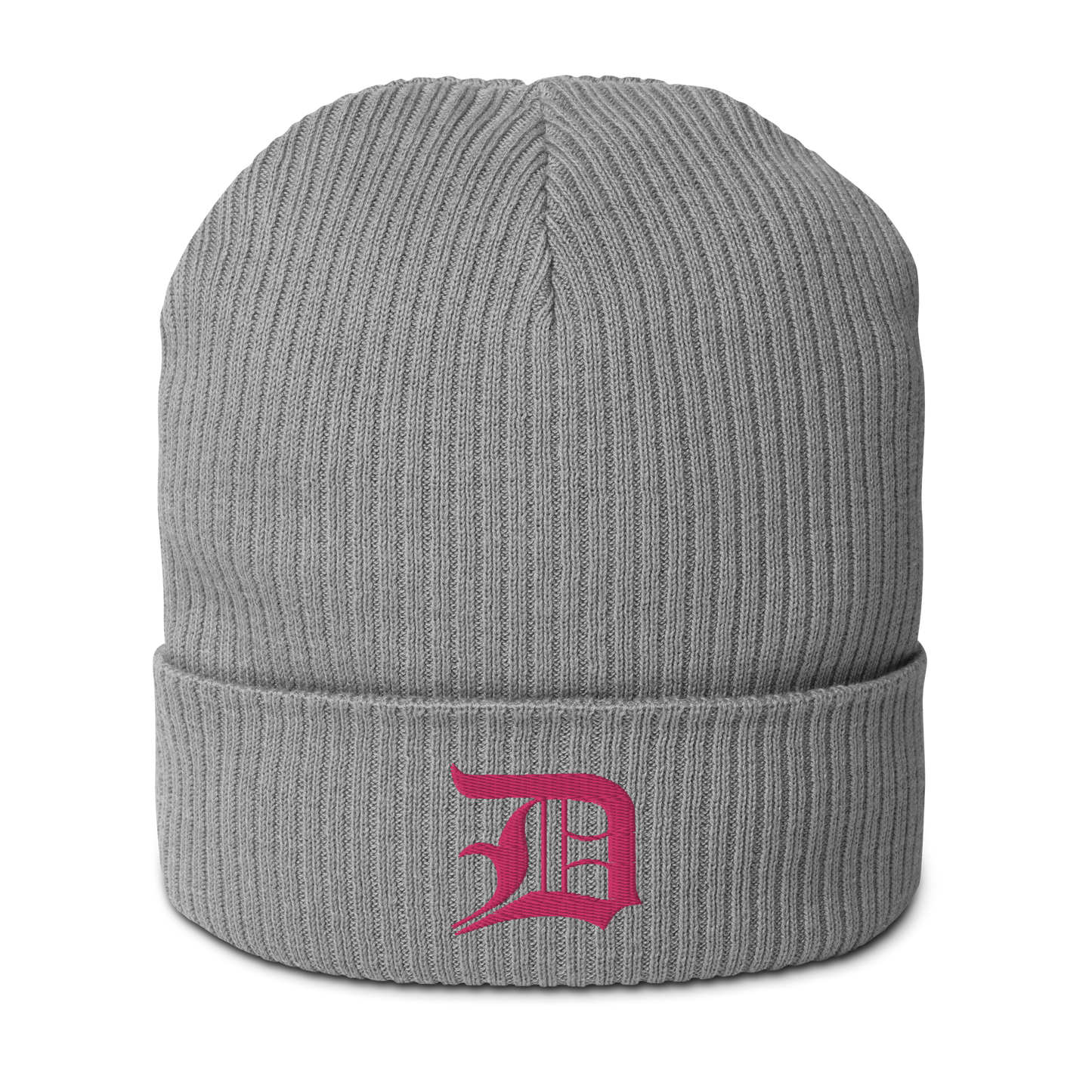 Detroit 'Old English D' Organic Beanie (Pink)