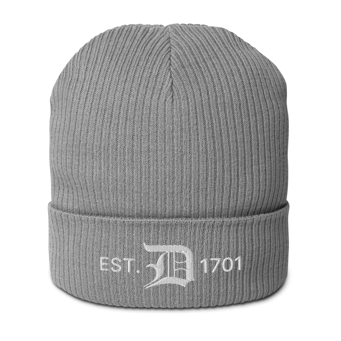 Detroit 'EST. 1701' Organic Beanie (w/ Old English 'D')