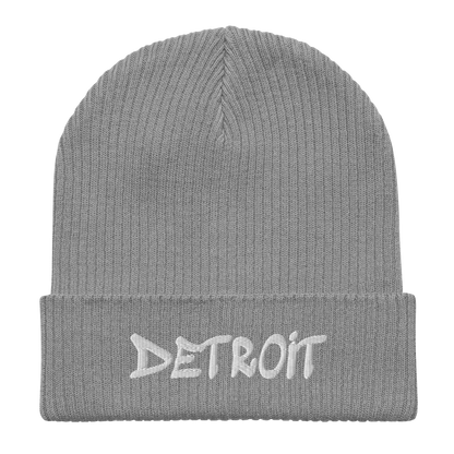 'Detroit' Organic Beanie (Tag Font)