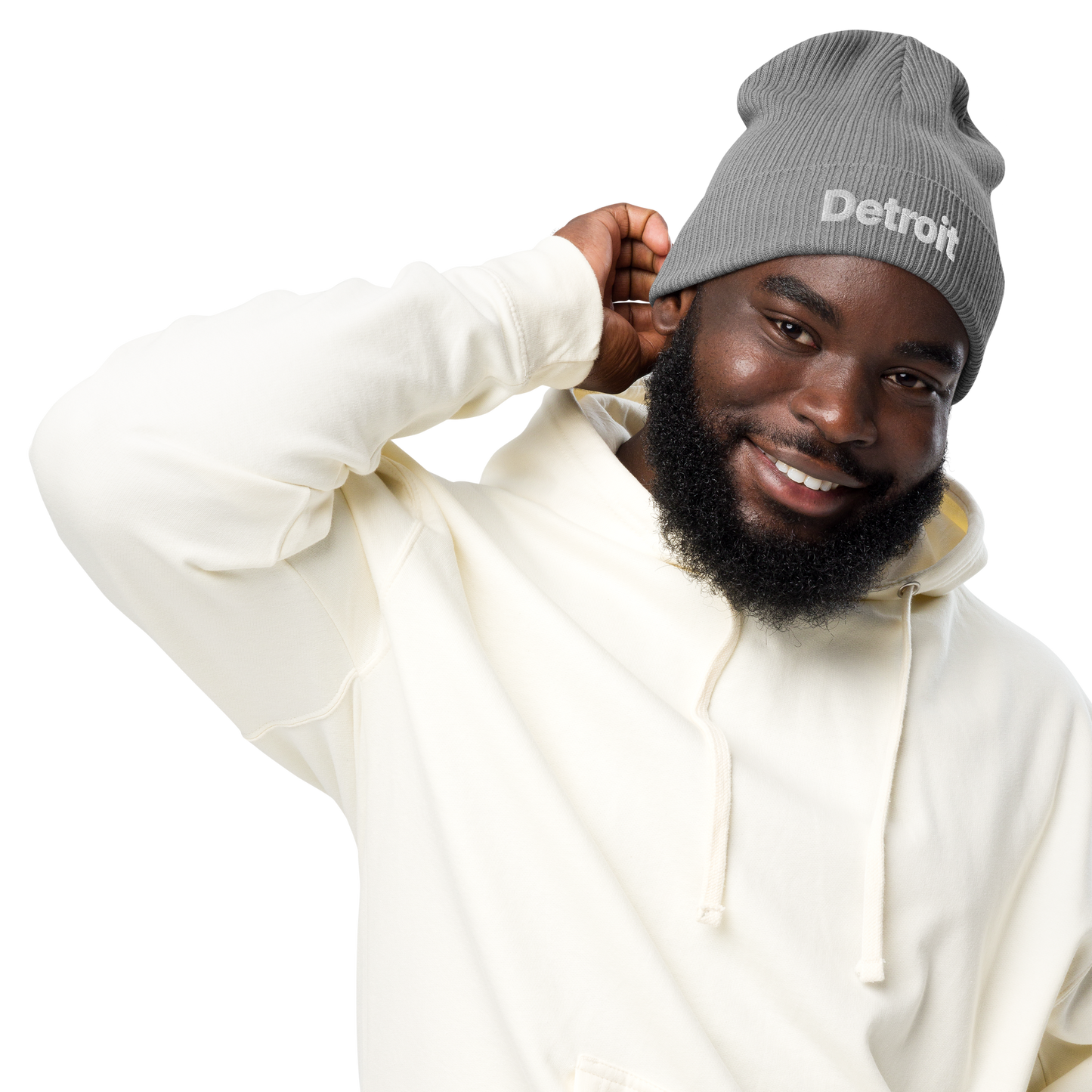 'Detroit' Organic Beanie (Small SUV Font)