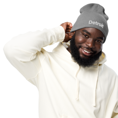 'Detroit' Organic Beanie (Small SUV Font)