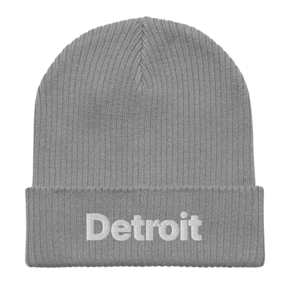 'Detroit' Organic Beanie (Small SUV Font)