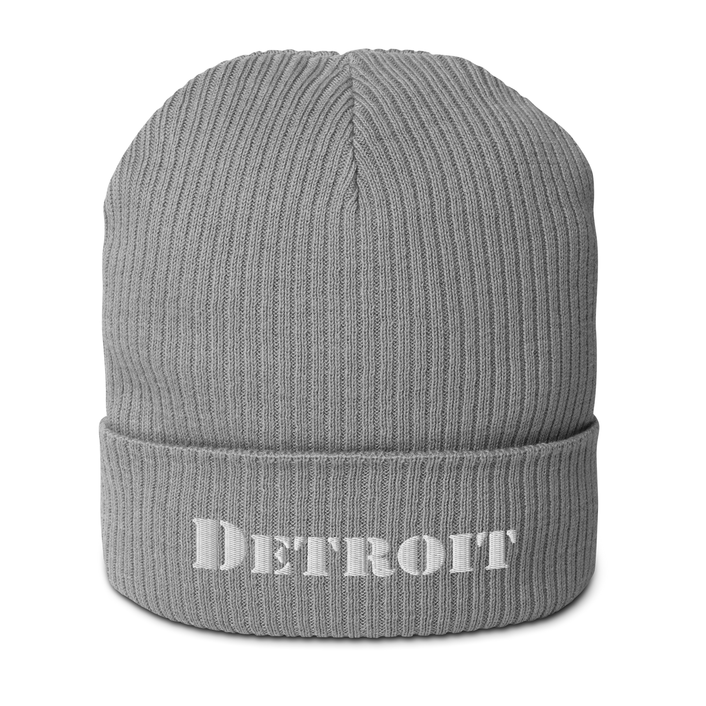 'Detroit' Organic Beanie (Army Font)