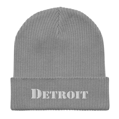 'Detroit' Organic Beanie (Army Font)