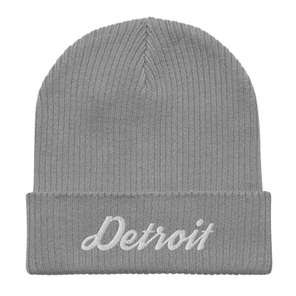 'Detroit' Organic Beanie (Script Font)