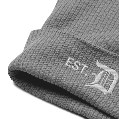 Detroit 'EST. 1701' Organic Beanie (w/ Old English 'D')