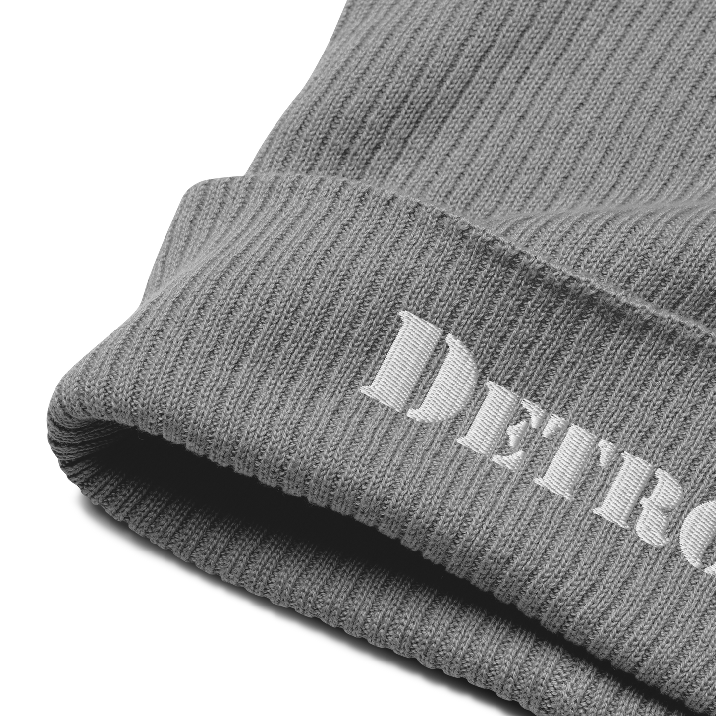 'Detroit' Organic Beanie (Army Font)