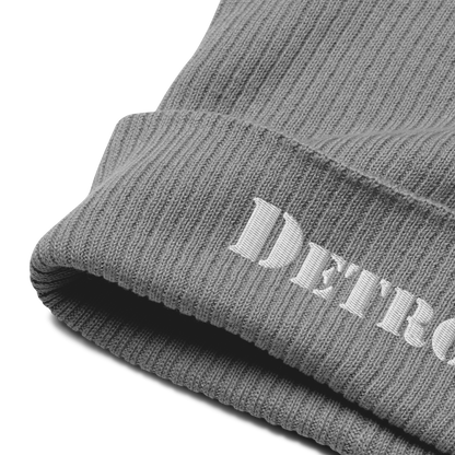 'Detroit' Organic Beanie (Army Font)