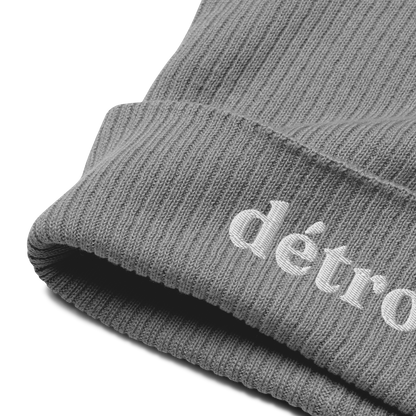 'Détroit' Organic Beanie (70s Serif Font)