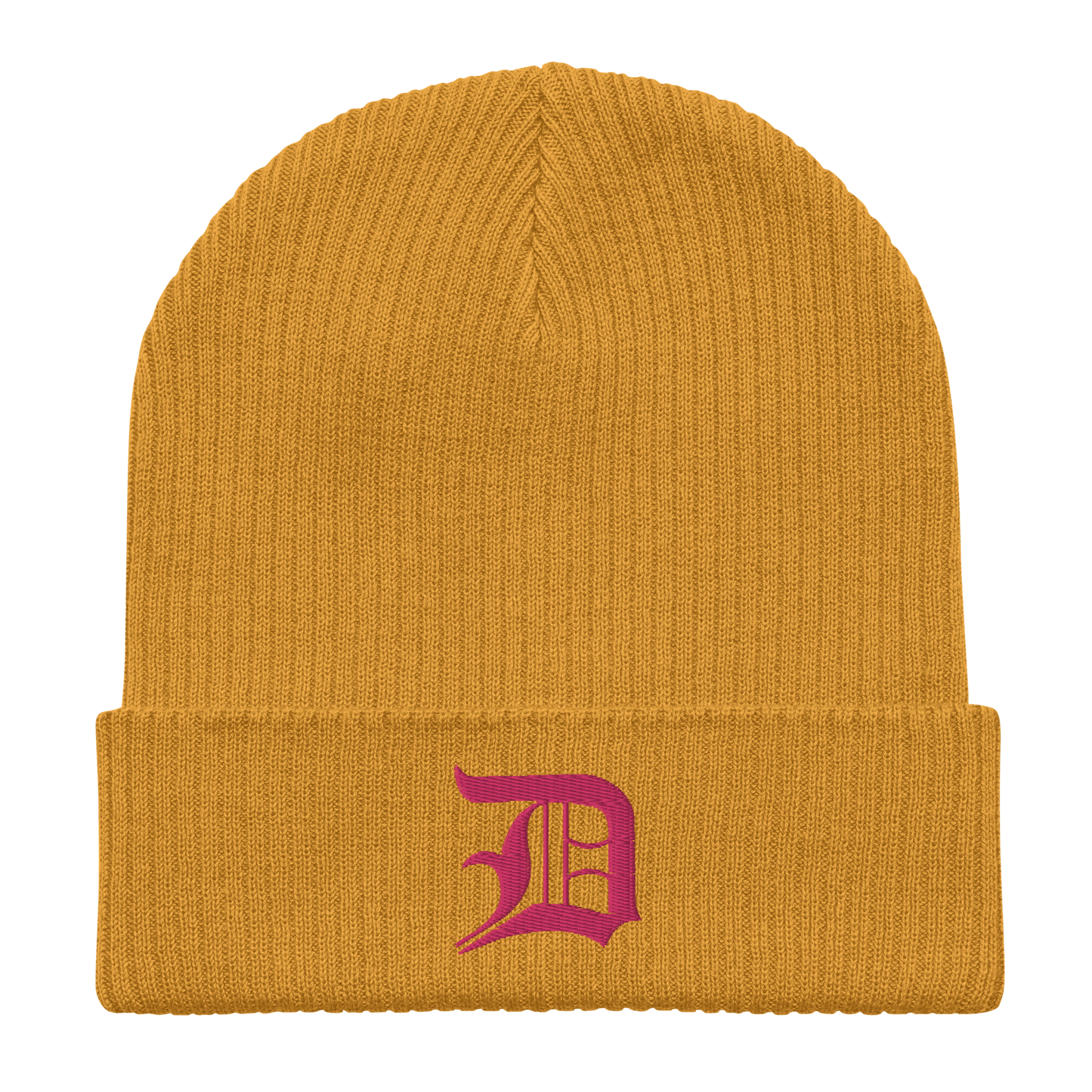 Detroit 'Old English D' Organic Beanie (Pink)