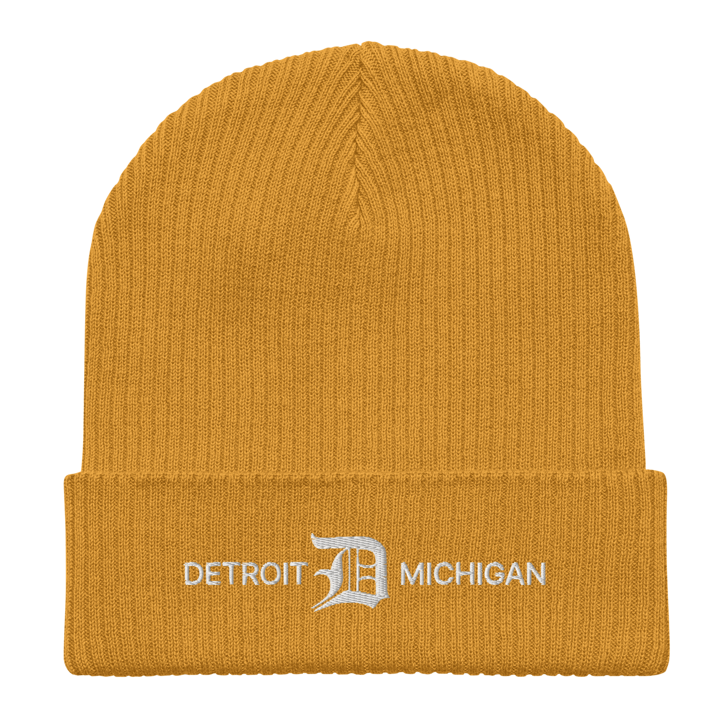 'Detroit Michigan' Organic Beanie (w/ Old English 'D')