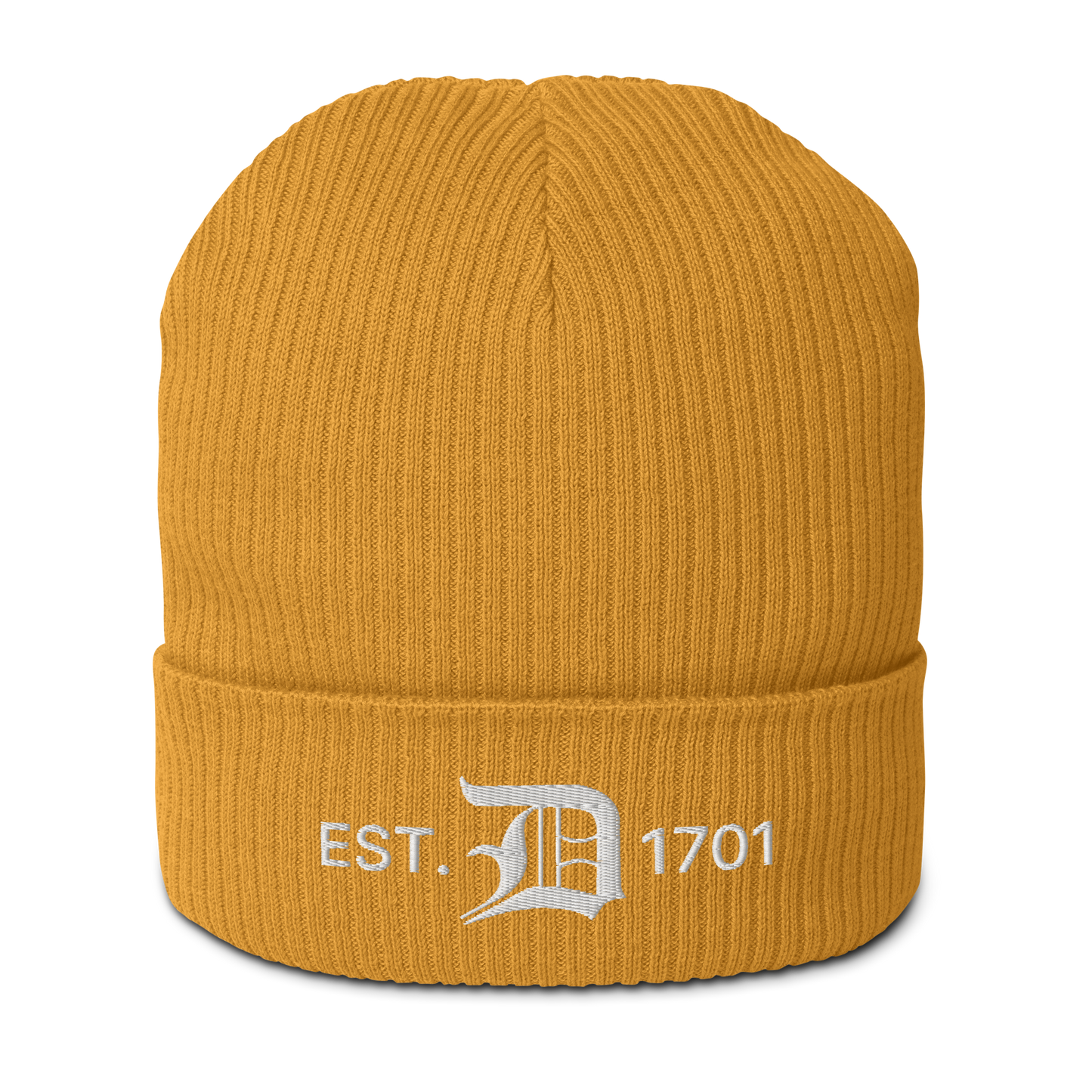 Detroit 'EST. 1701' Organic Beanie (w/ Old English 'D')