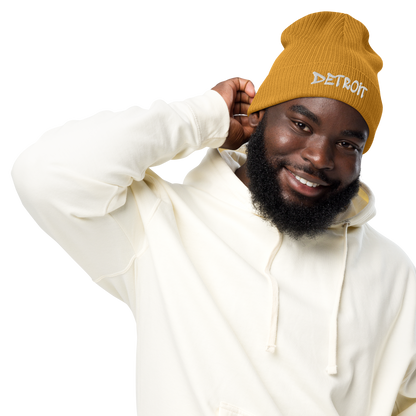 'Detroit' Organic Beanie (Tag Font)