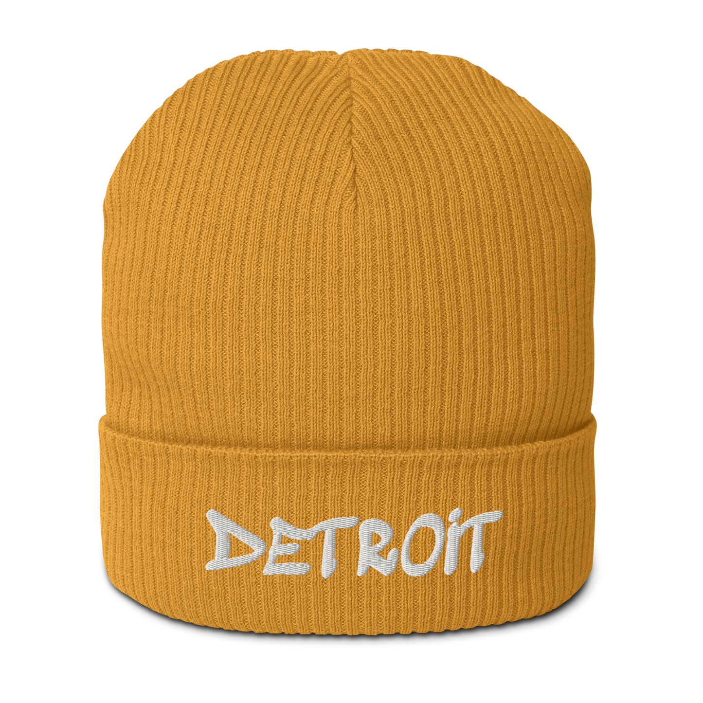 'Detroit' Organic Beanie (Tag Font)