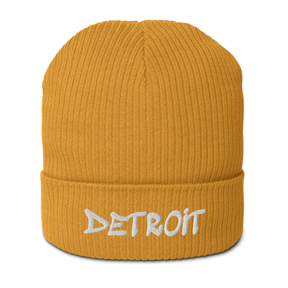 'Detroit' Organic Beanie (Tag Font)