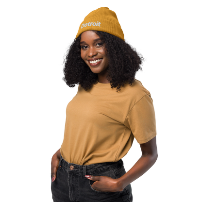 'Detroit' Organic Beanie (Small SUV Font)