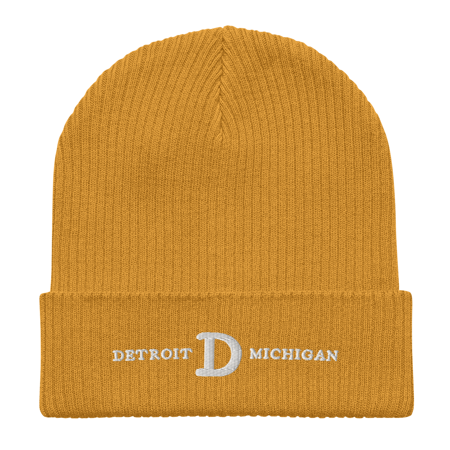 'Detroit Michigan' Organic Beanie (w/ Old French 'D')