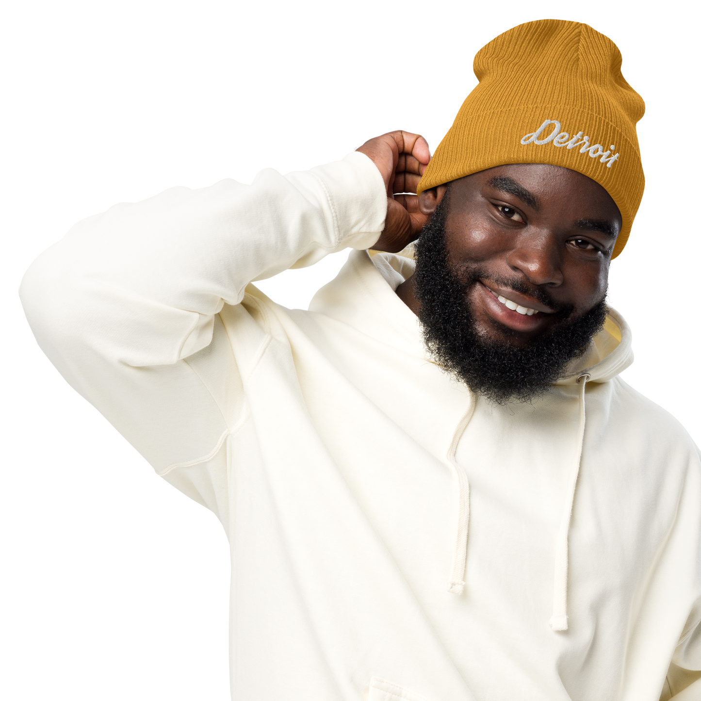 'Detroit' Organic Beanie (Script Font)