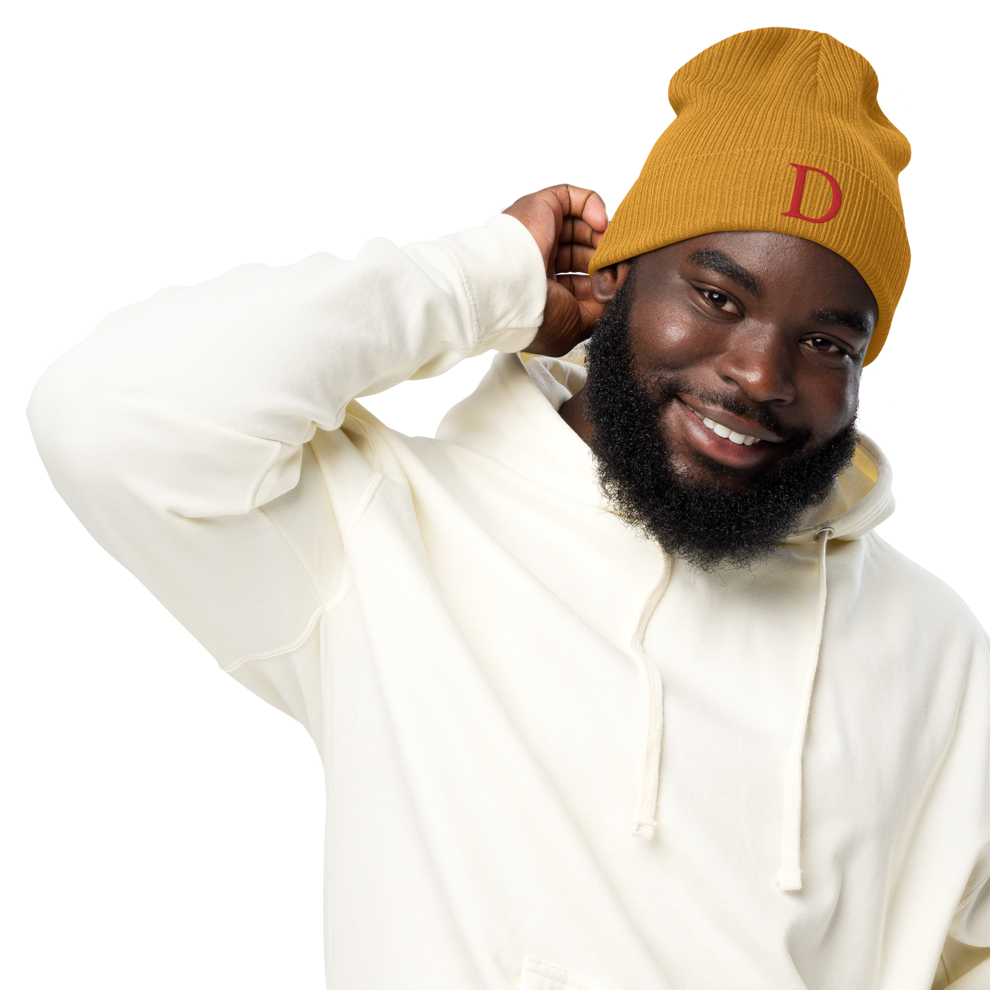 Detroit 'Old French D' Organic Beanie (Orange)