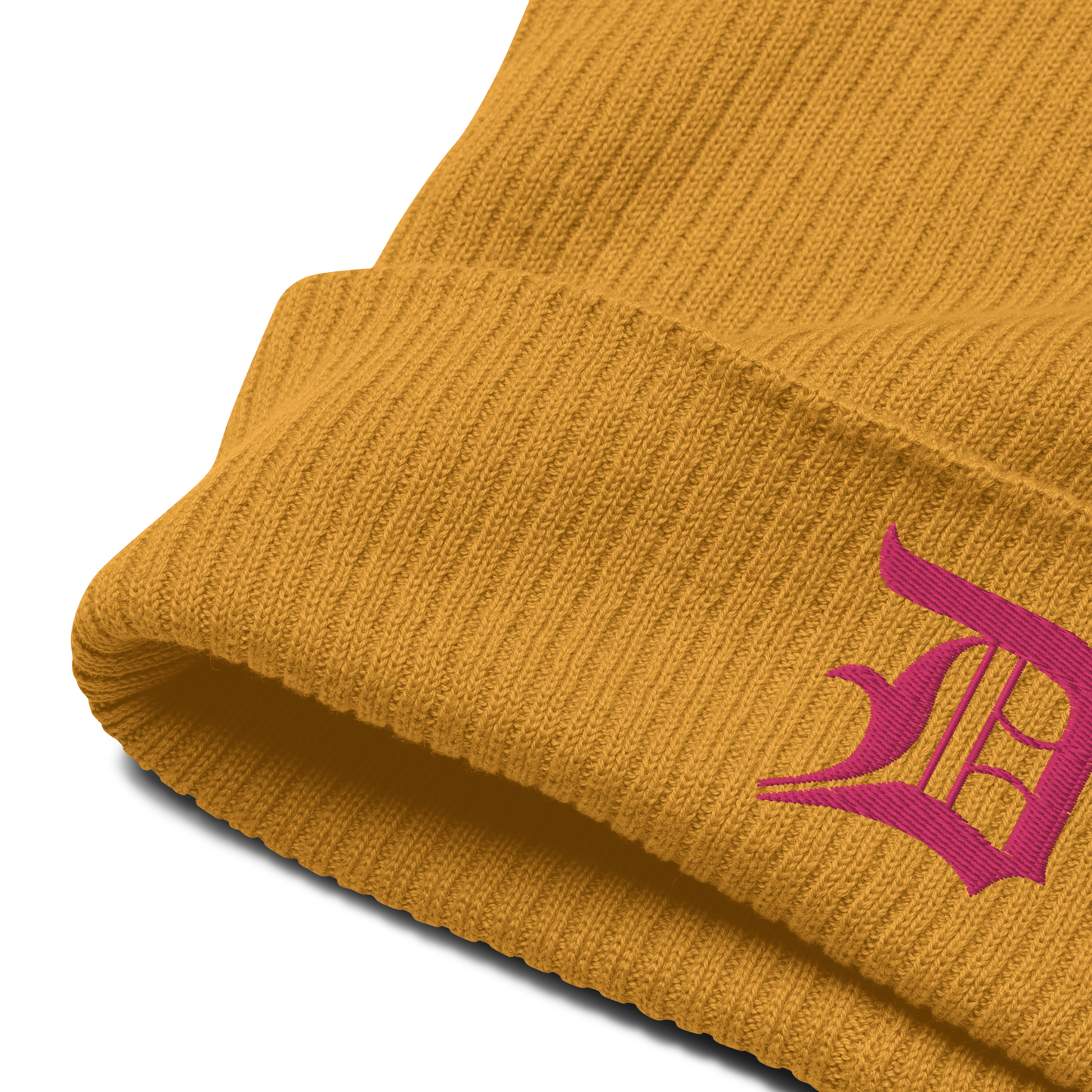 Detroit 'Old English D' Organic Beanie (Pink)