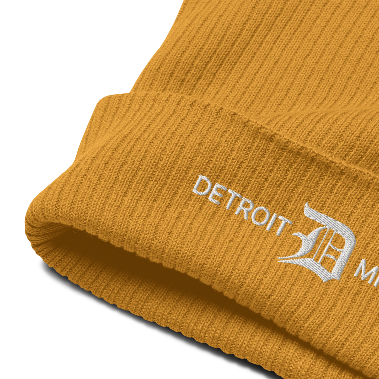 'Detroit Michigan' Organic Beanie (w/ Old English 'D')