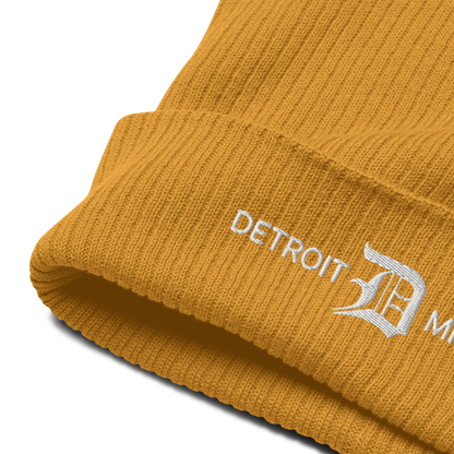 'Detroit Michigan' Organic Beanie (w/ Old English 'D')