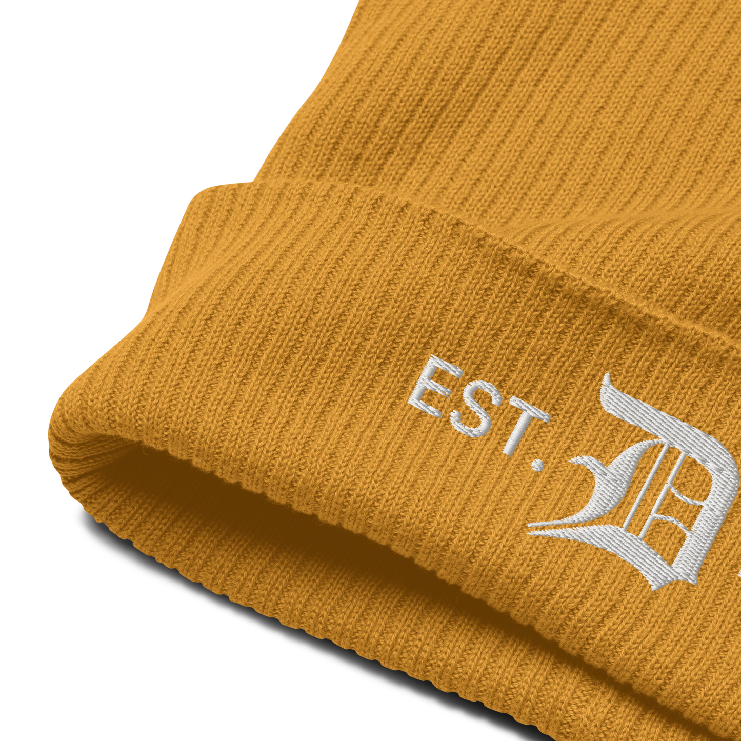 Detroit 'EST. 1701' Organic Beanie (w/ Old English 'D')