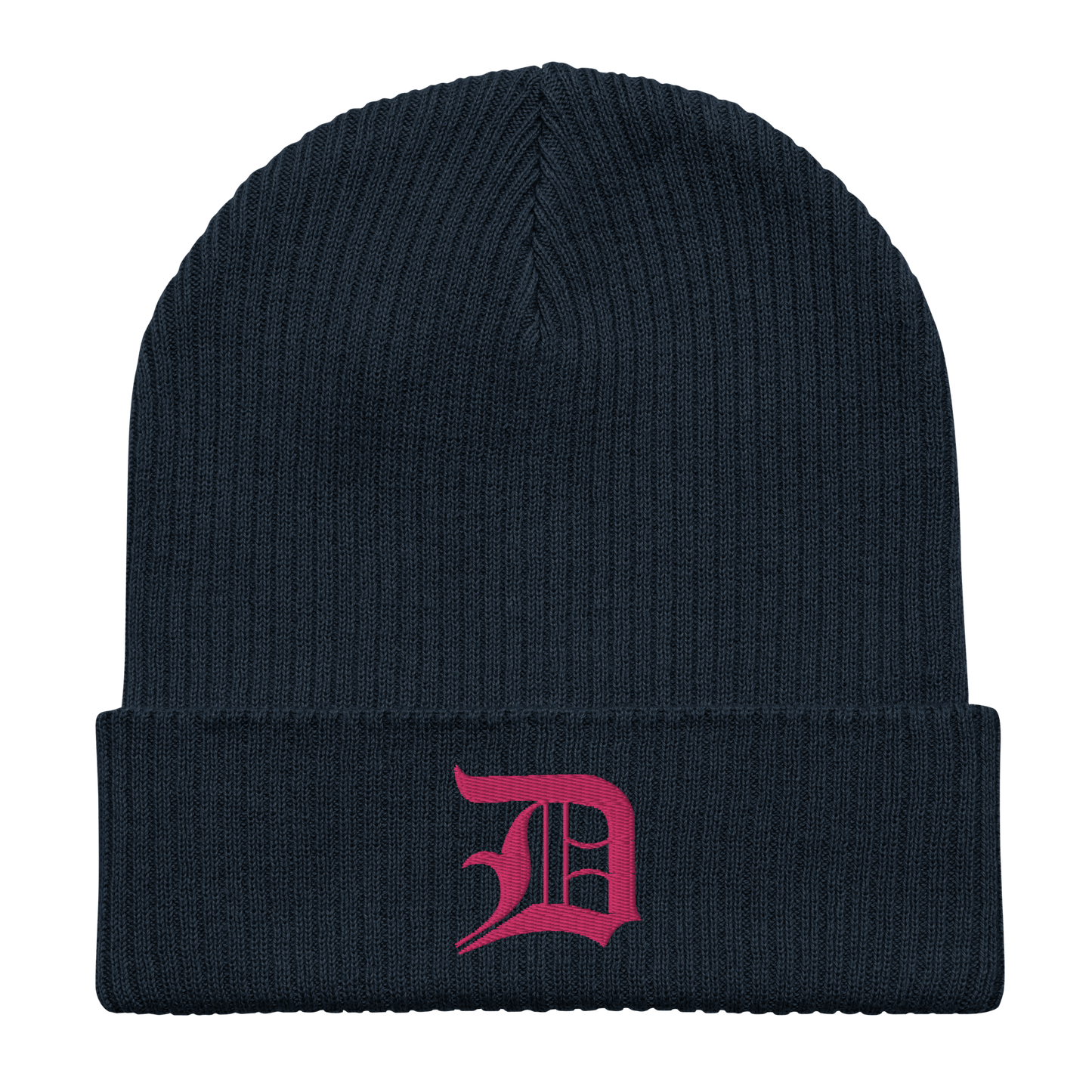 Detroit 'Old English D' Organic Beanie (Pink)