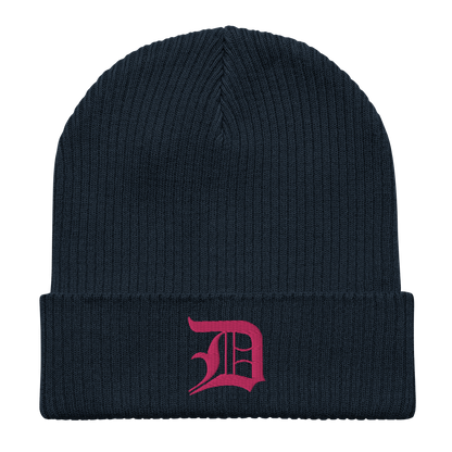 Detroit 'Old English D' Organic Beanie (Pink)