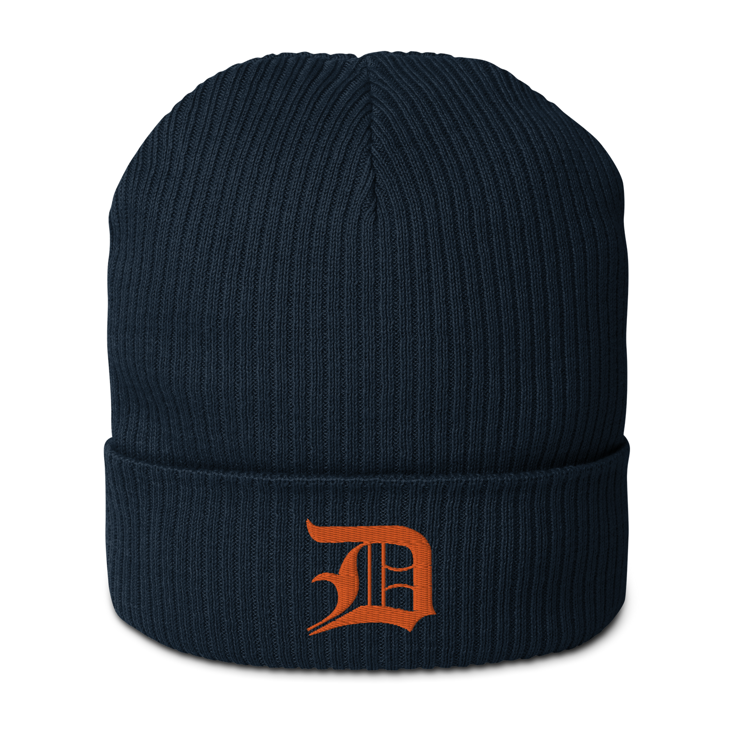 Detroit 'Old English D' Organic Beanie (Orange)