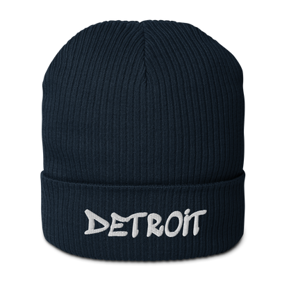 'Detroit' Organic Beanie (Tag Font)