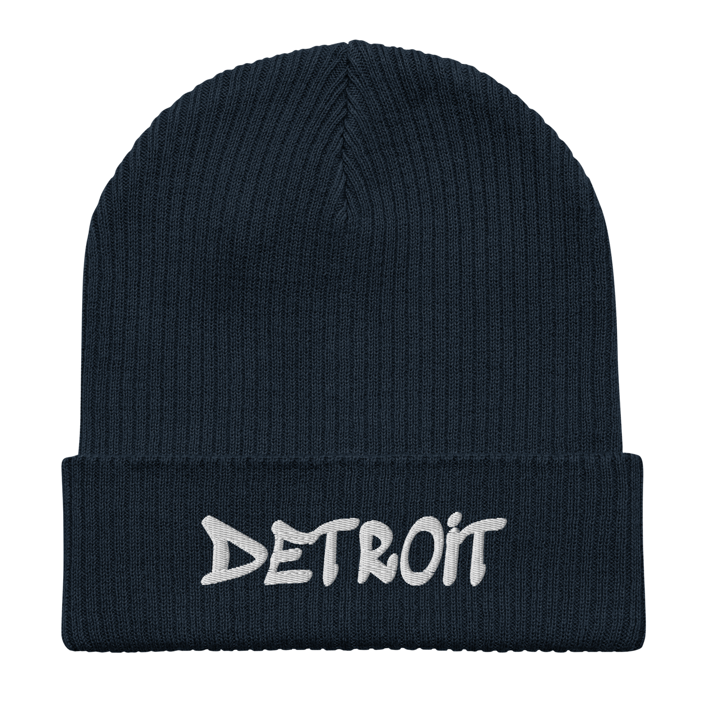 'Detroit' Organic Beanie (Tag Font)