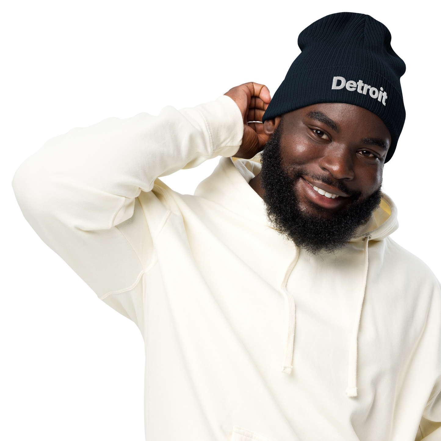 'Detroit' Organic Beanie (Small SUV Font)