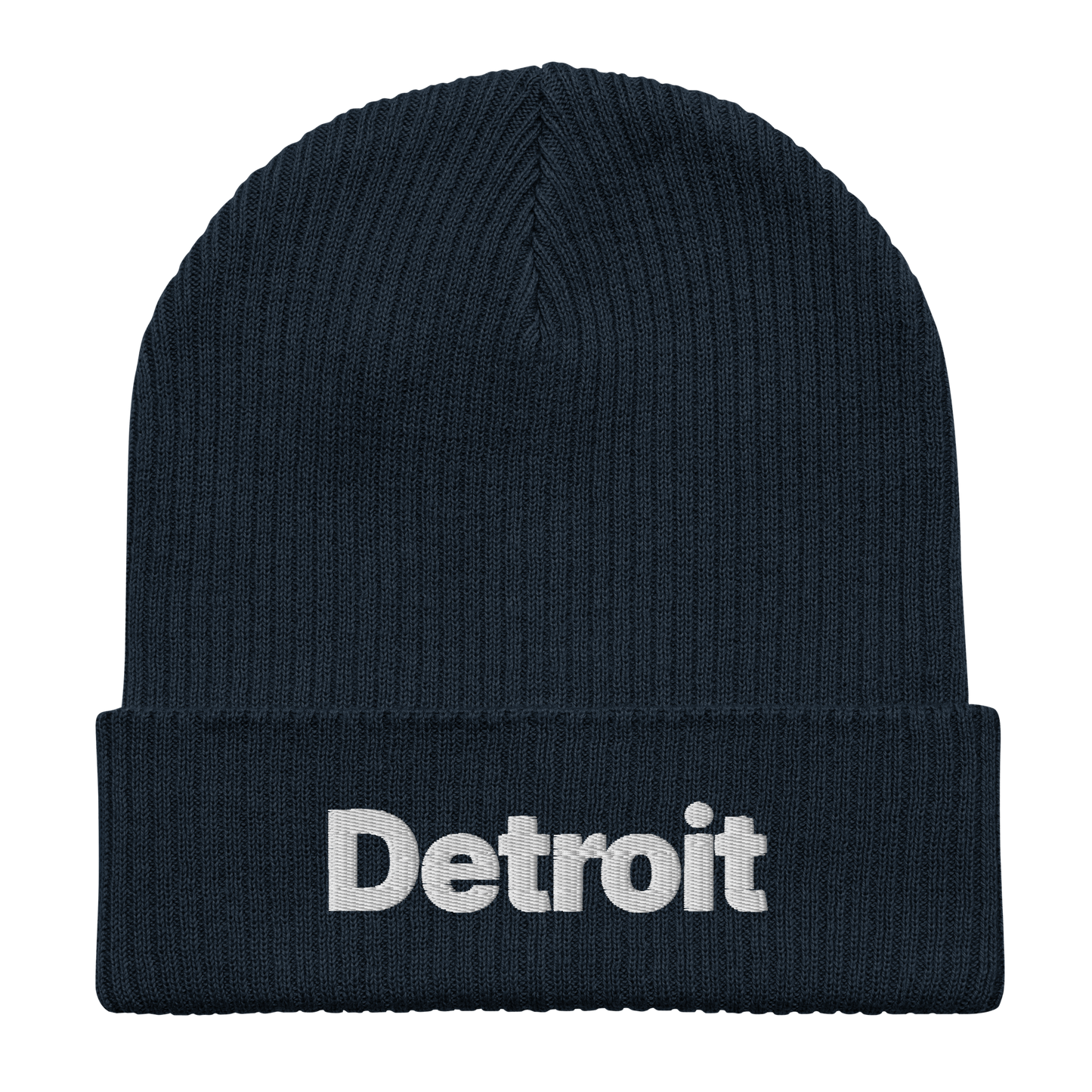 'Detroit' Organic Beanie (Small SUV Font)