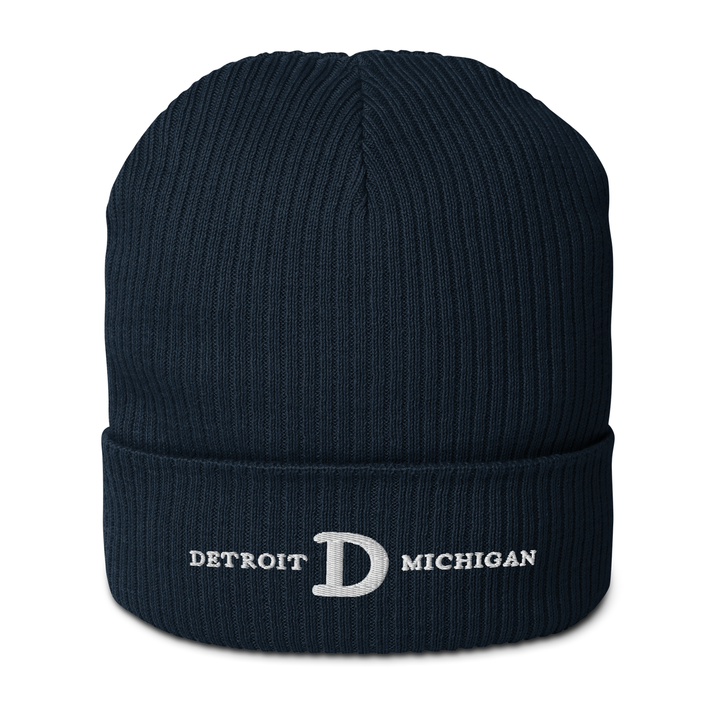 'Detroit Michigan' Organic Beanie (w/ Old French 'D')