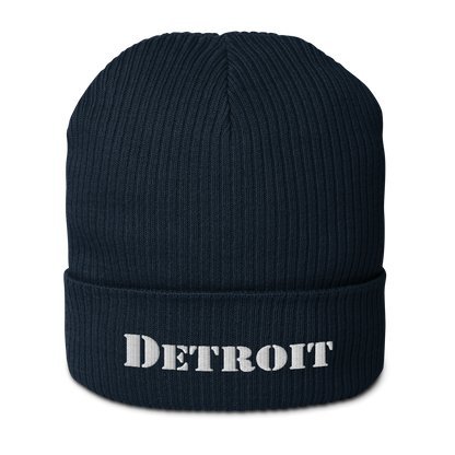 'Detroit' Organic Beanie (Army Font)