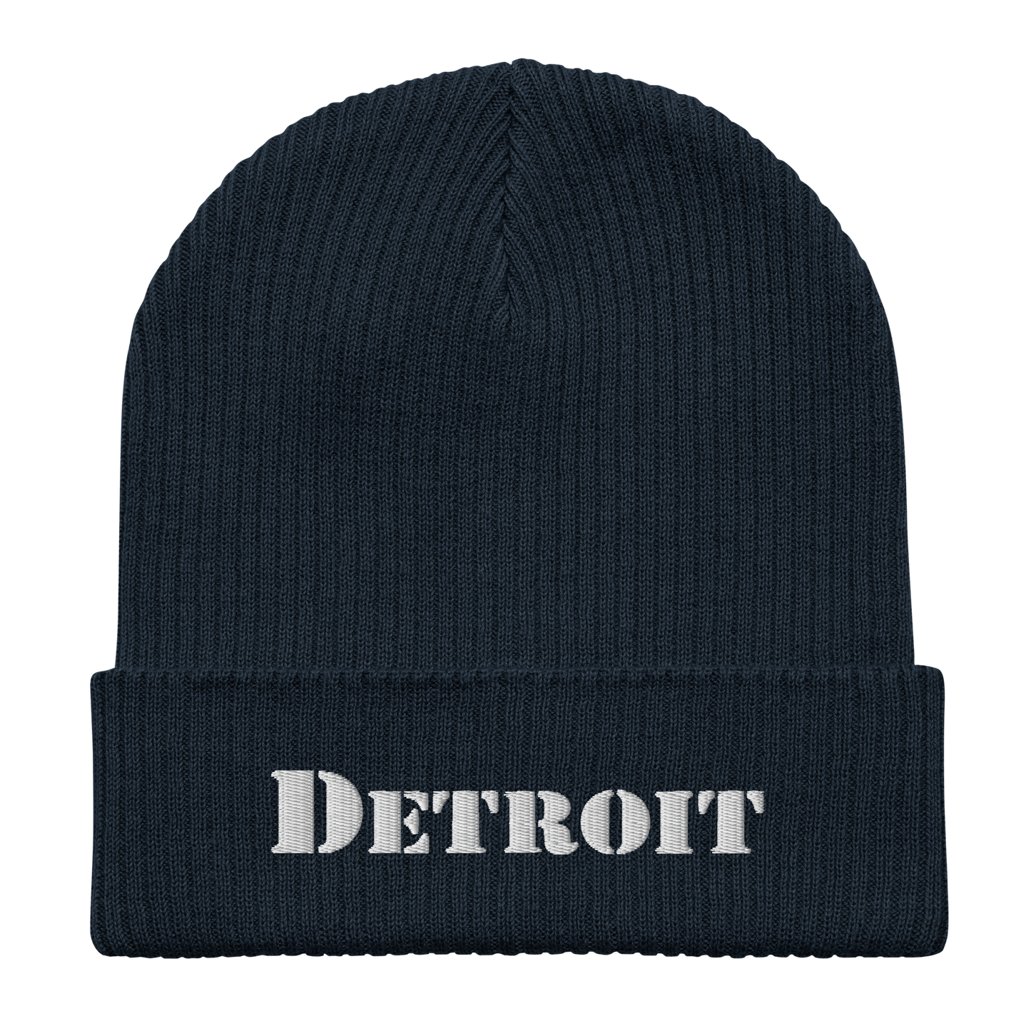 'Detroit' Organic Beanie (Army Font)