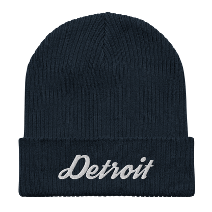 'Detroit' Organic Beanie (Script Font)