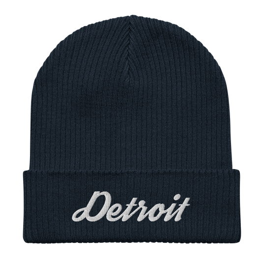 'Detroit' Organic Beanie (Script Font)