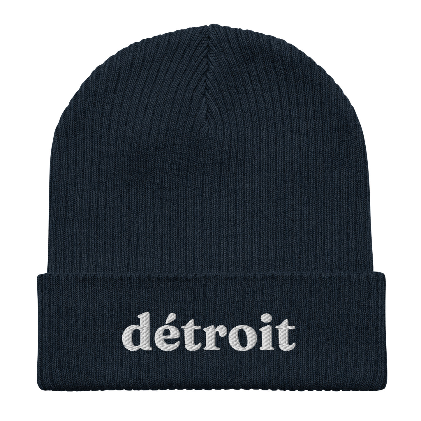 'Détroit' Organic Beanie (70s Serif Font)