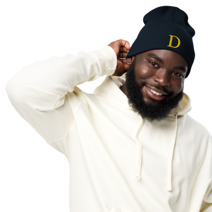 Detroit 'Old French D' Organic Beanie (Gold)