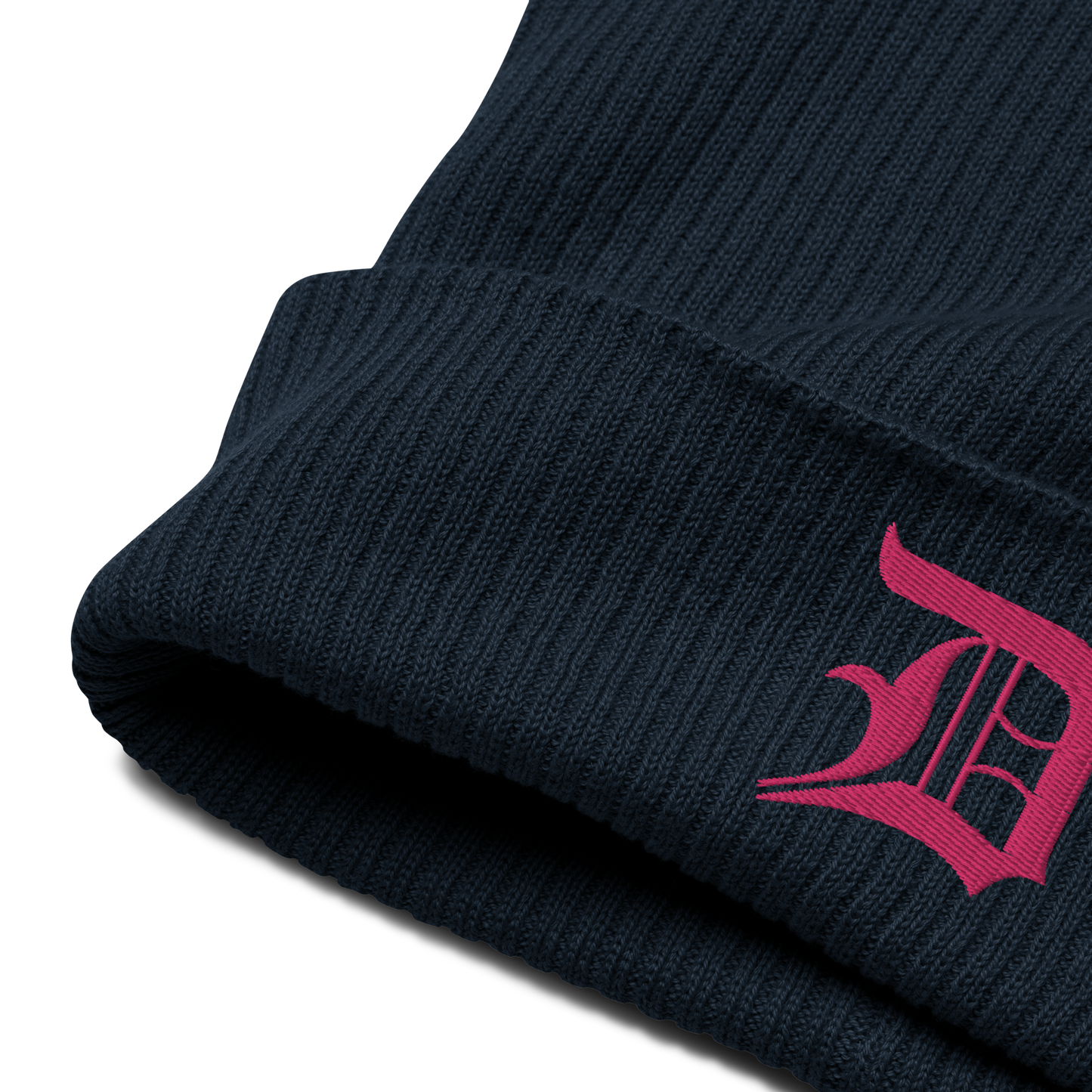 Detroit 'Old English D' Organic Beanie (Pink)