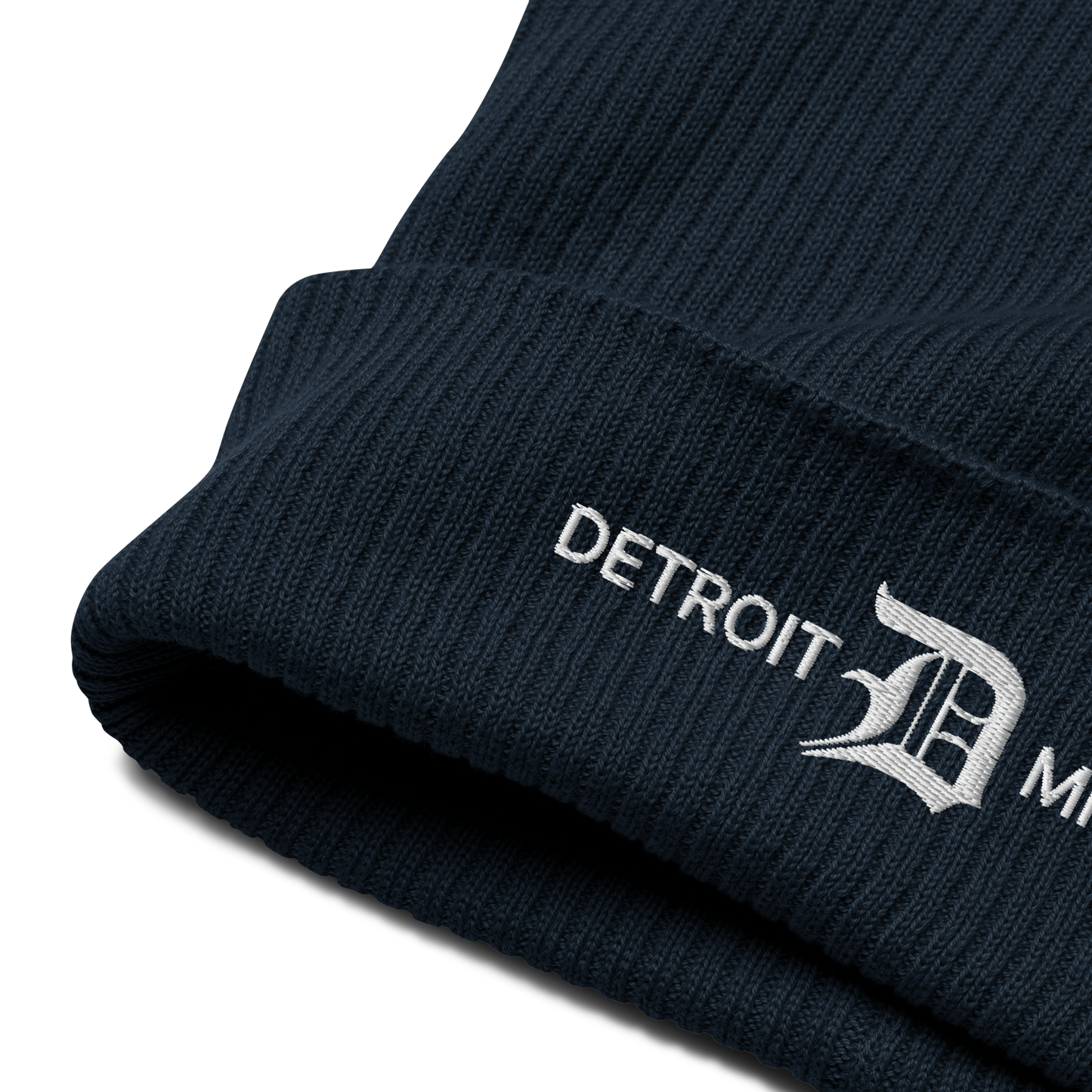 'Detroit Michigan' Organic Beanie (w/ Old English 'D')