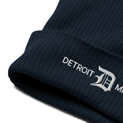 'Detroit Michigan' Organic Beanie (w/ Old English 'D')