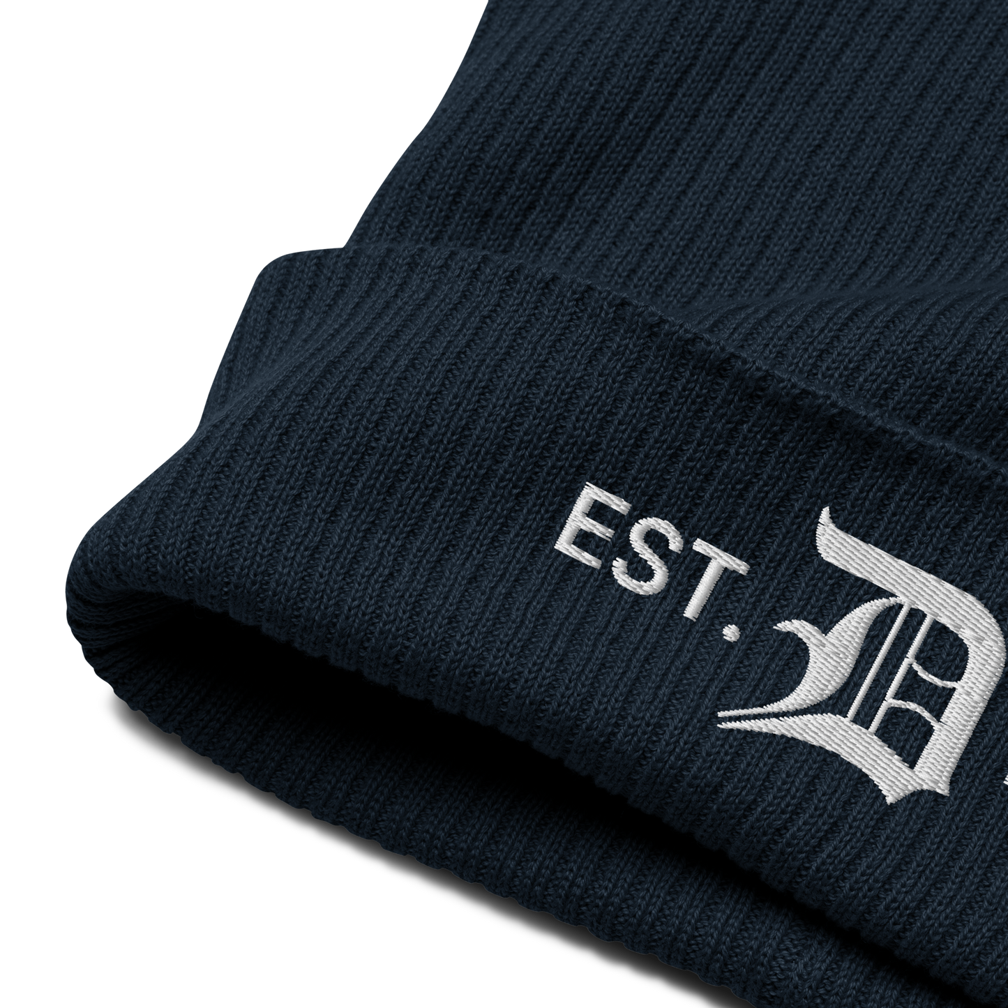 Detroit 'EST. 1701' Organic Beanie (w/ Old English 'D')