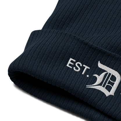 Detroit 'EST. 1701' Organic Beanie (w/ Old English 'D')