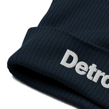 'Detroit' Organic Beanie (Small SUV Font)