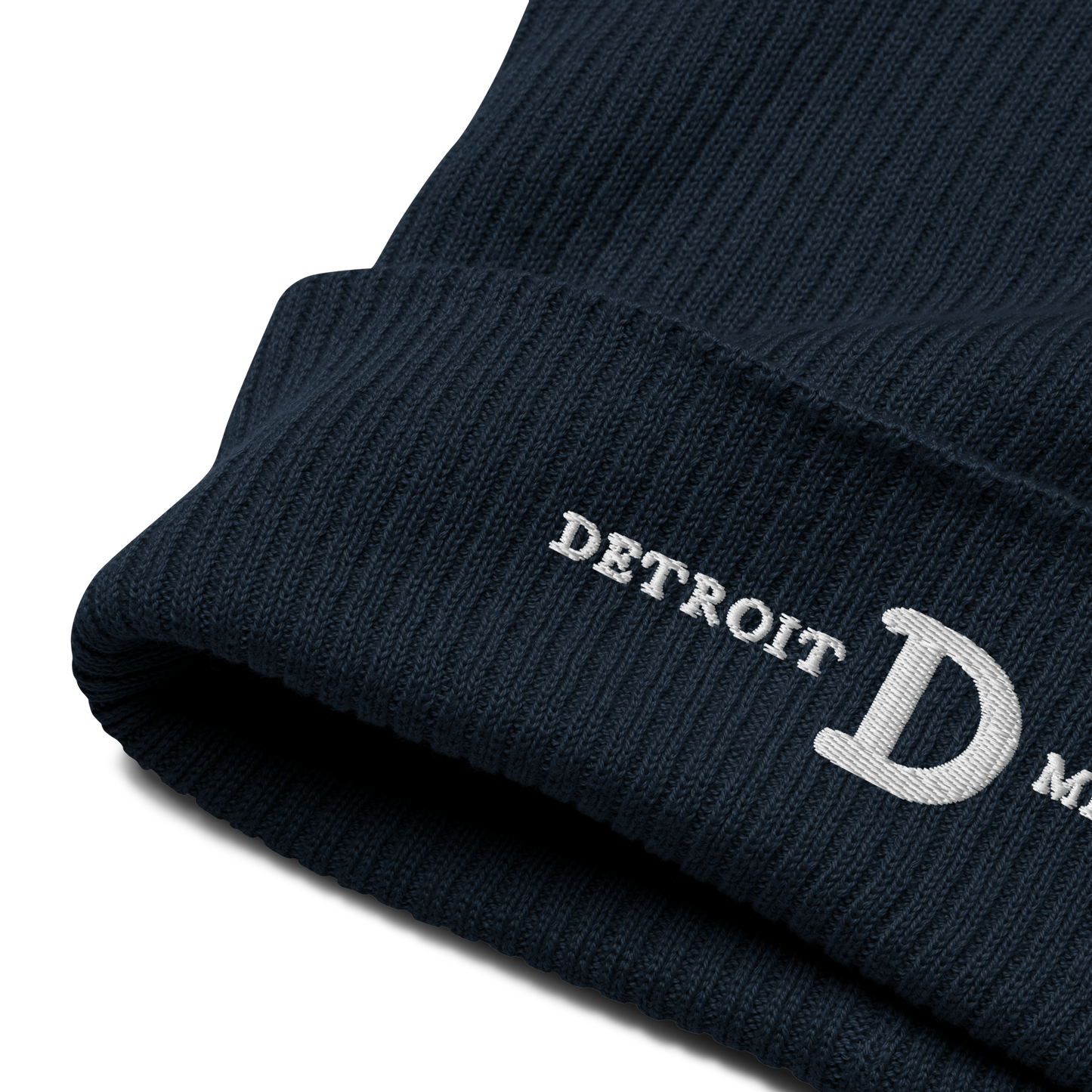 'Detroit Michigan' Organic Beanie (w/ Old French 'D')