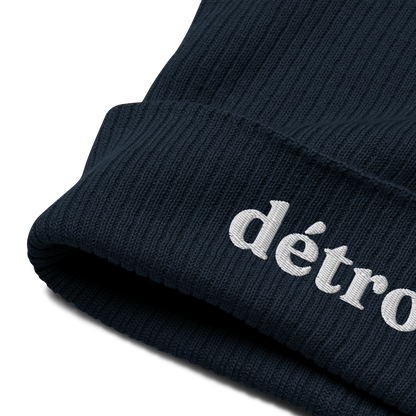 'Détroit' Organic Beanie (70s Serif Font)