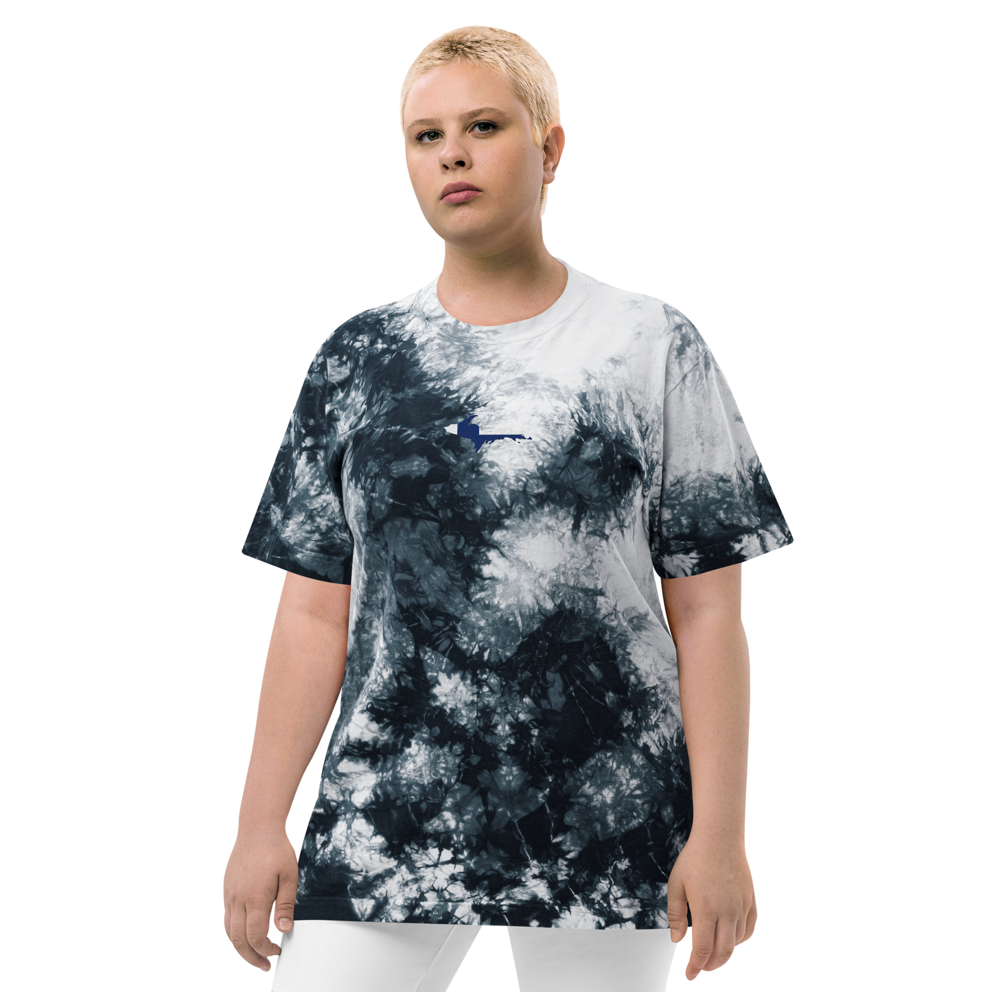 Michigan Upper Peninsula Tie-Dye T-Shirt (w/ UP Finland Flag) | Unisex Oversized